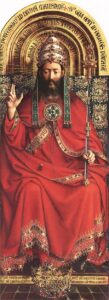 The Ghent Altarpiece God Almighty by Jan van Eyck, hand-painted oil painting reproduction