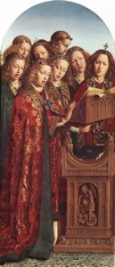 The Ghent Altarpiece Singing Angels by Jan van Eyck, hand-painted oil painting reproduction