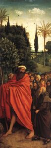 The Ghent Altarpiece The Holy Pilgrims by Jan van Eyck, hand-painted oil painting reproduction