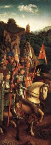 The Ghent Altarpiece The Soldiers of Christ by Jan van Eyck, hand-painted oil painting reproduction