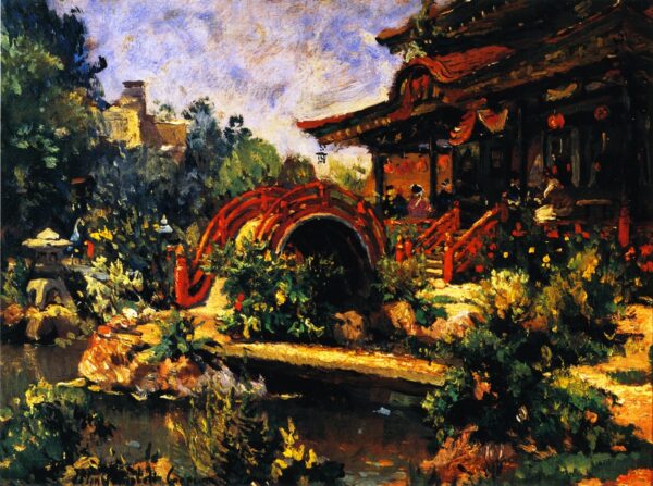 Japanese Tea Garden by Colin Campbell Cooper, hand-painted oil painting reproduction