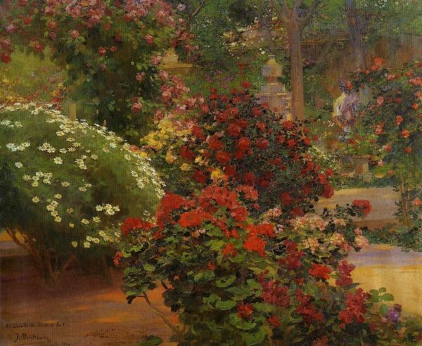 Jardin by José Benlliure y Gil, hand-painted oil painting reproduction