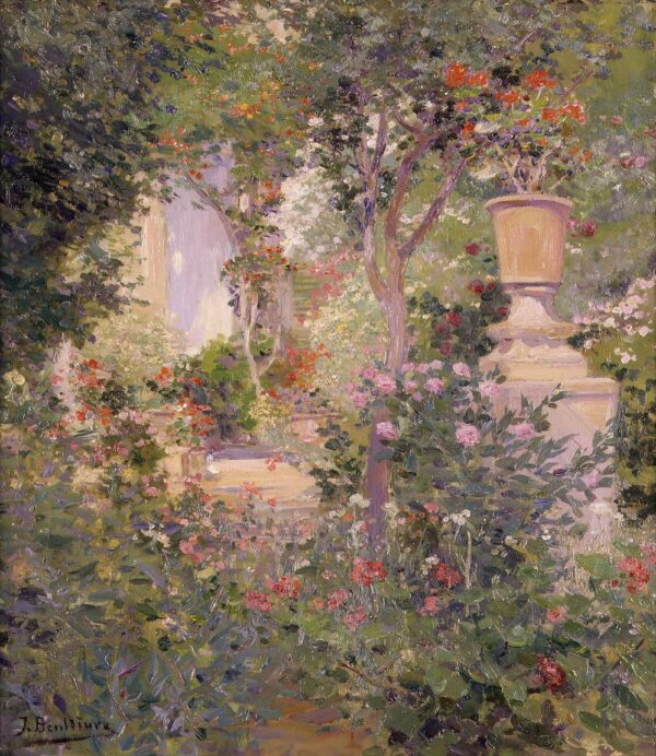 Jardin Benlliure by José Benlliure y Gil, hand-painted oil painting reproduction