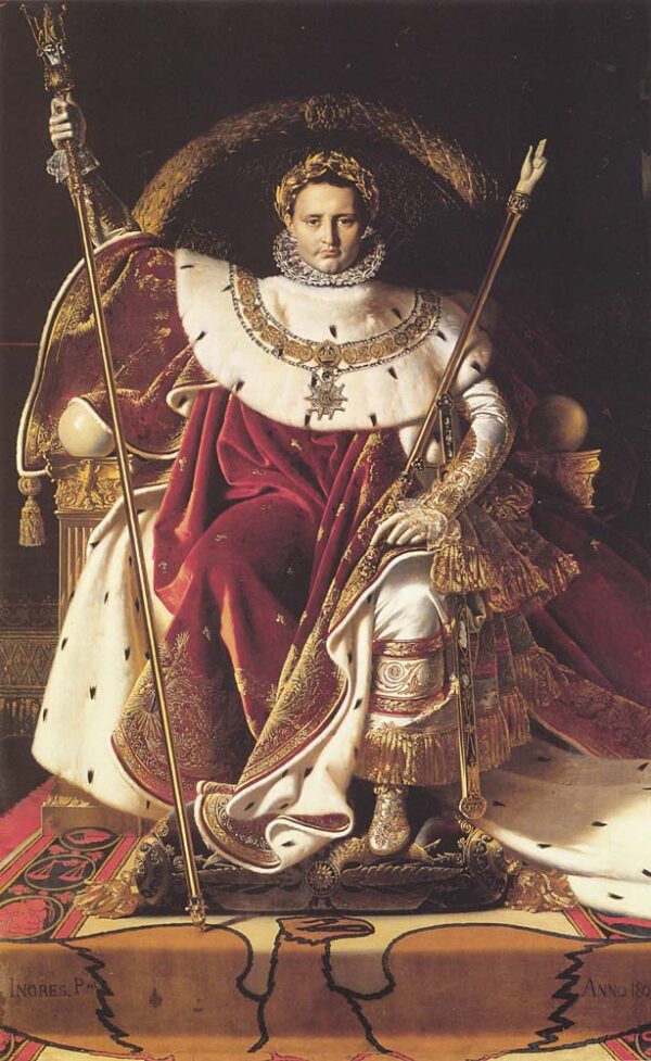 Napoleon I on His Imperial Throne by Jean Auguste Dominique Ingres, hand-painted oil painting reproduction