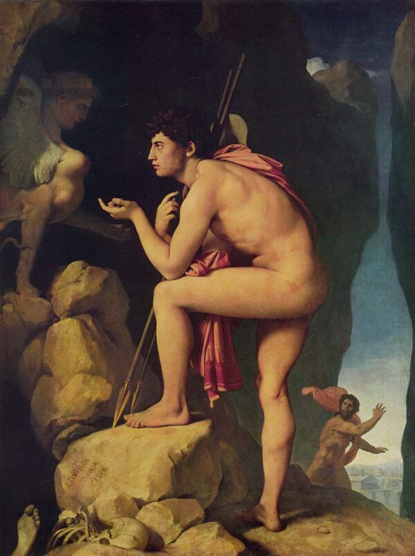 Oedipus and the Sphinx by Jean Auguste Dominique Ingres, hand-painted oil painting reproduction
