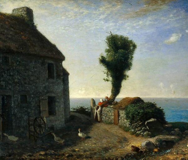 End of the Hamlet of Gruchy by Jean-François Millet, hand-painted oil painting reproduction