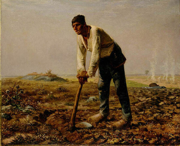 Man With a Hoe by Jean-François Millet, hand-painted oil painting reproduction