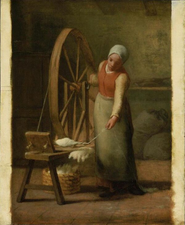 Spinners by Jean-François Millet, hand-painted oil painting reproduction