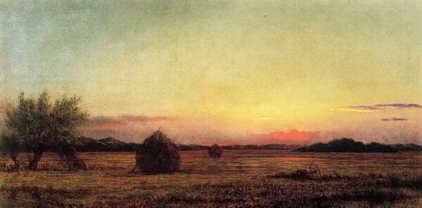 Jersey Meadows with Ruins of a Haycart by Martin Johnson Heade, hand-painted oil painting reproduction