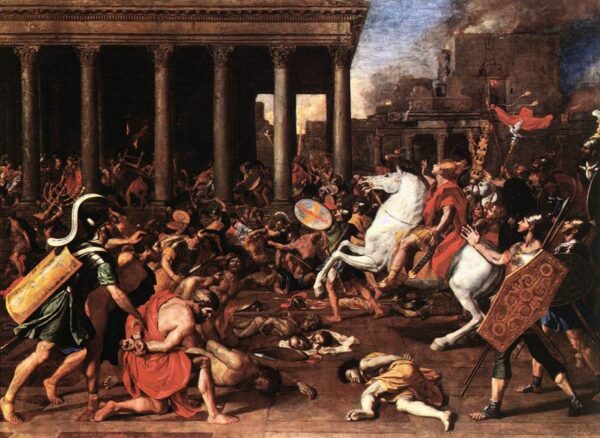 The Destruction of the Temple in Jerusalem by Nicolas Poussin, hand-painted oil painting reproduction