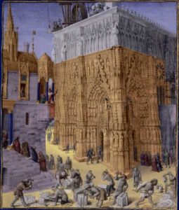 Construction of the Temple of Jerusalem by Jean Fouquet, hand-painted oil painting reproduction