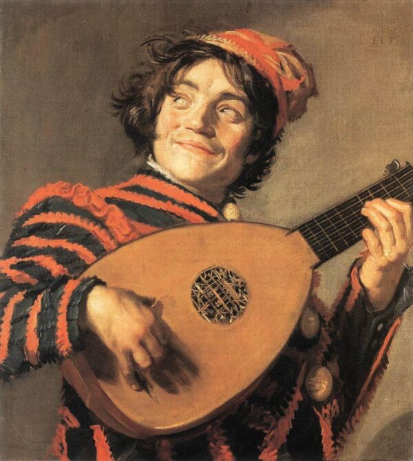 Jester With a Lute by Frans Hals, hand-painted oil painting reproduction