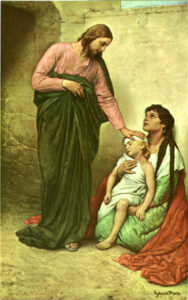 Jesus Heals the Sick by Gabriel Cornelius Ritter von Max, hand-painted oil painting reproduction