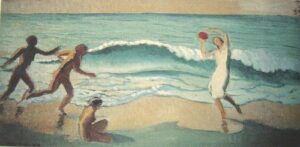 Jeunesse ou vague au ballon rouge by Maurice Denis, hand-painted oil painting reproduction