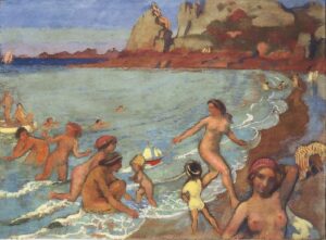 Jeux de Galatee a Trestrignel by Maurice Denis, hand-painted oil painting reproduction