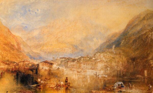 Brunnen from the Lake of Lucerne by J.M.W. Turner, hand-painted oil painting reproduction