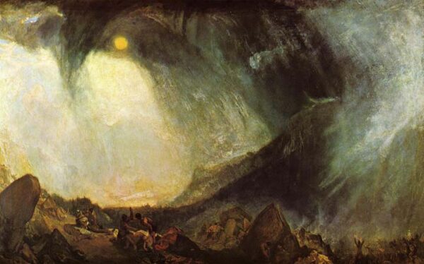 Snow Storm Hannibal and His Army Crossing the Alps by J.M.W. Turner, hand-painted oil painting reproduction
