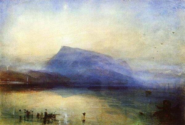The Blue Rigi Lake of Lucerne Sunrise by J.M.W. Turner, hand-painted oil painting reproduction