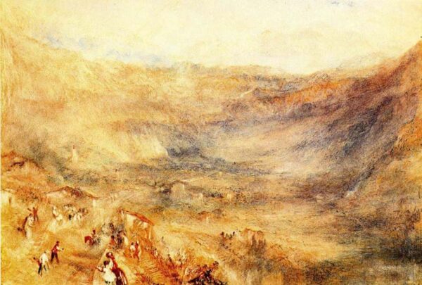 The Brunig Pass from Meringen by J.M.W. Turner, hand-painted oil painting reproduction