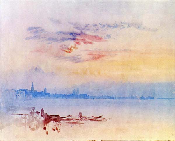 Venice Looking East from the Guidecca Sunrise by J.M.W. Turner, hand-painted oil reproduction