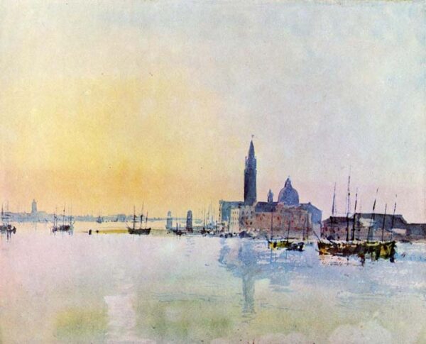 Venice San Guirgio from the Dogana Sunrise by J.M.W. Turner, hand-painted oil painting reproduction