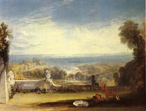 View from the Terrace of a Villa at Niton Isle by J.M.W. Turner, hand-painted oil painting reproduction