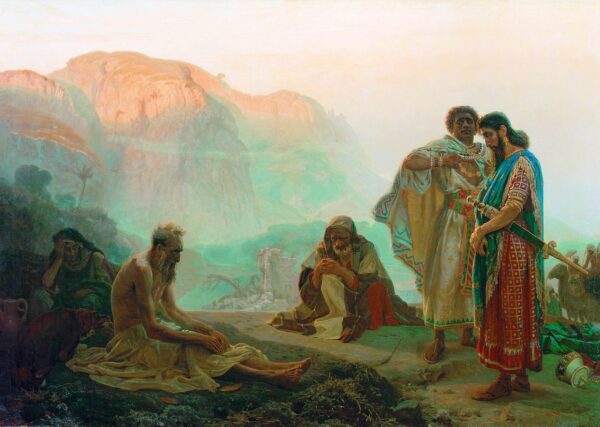 Job and his Friends by Ilya Repin, hand-painted oil painting reproduction