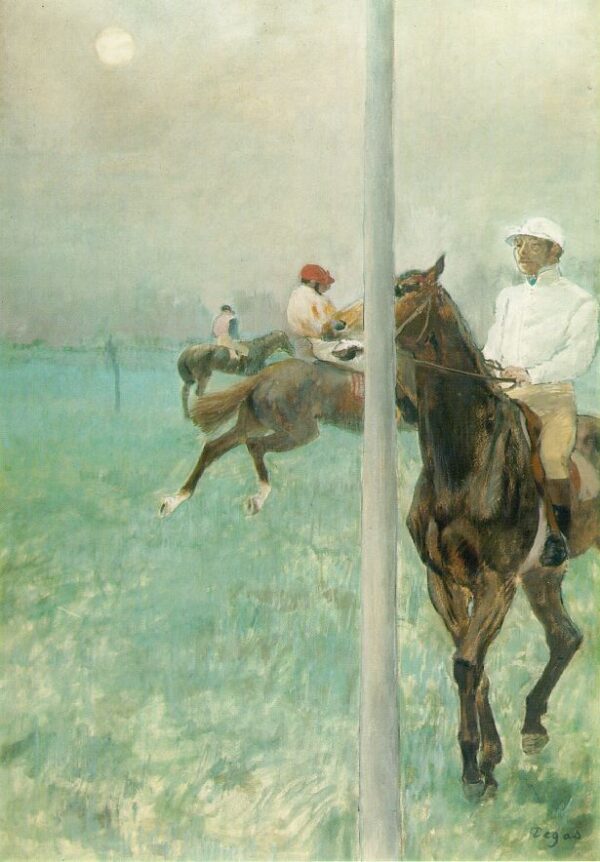 Jockeys Before The Race by Edgar Degas, hand-painted oil painting reproduction