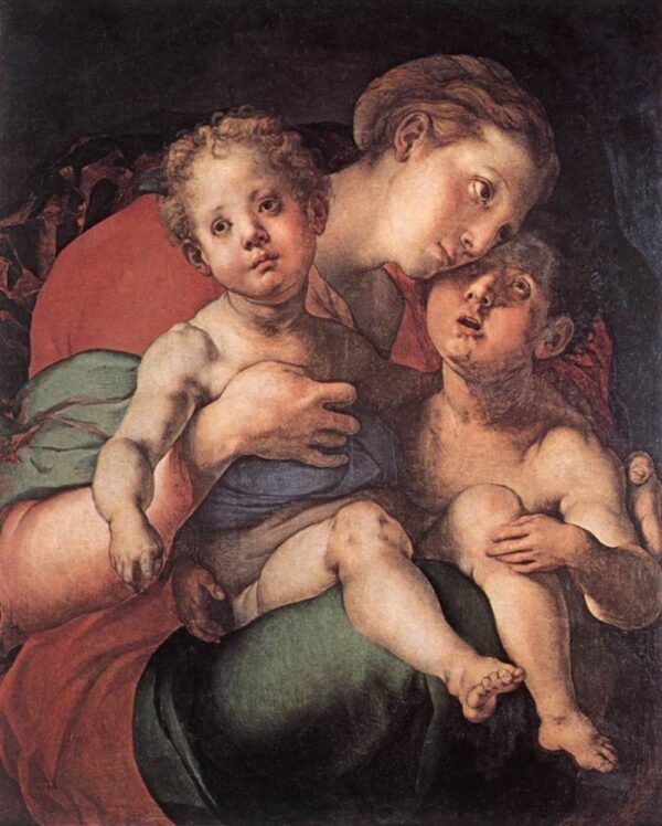 Madonna and Child with the Young Saint John by Jacopo Pontormo, hand-painted oil painting reproduction