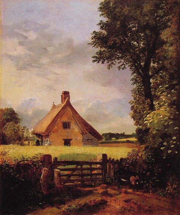 A Cottage in a Cornfield by John Constable, hand-painted oil painting reproduction