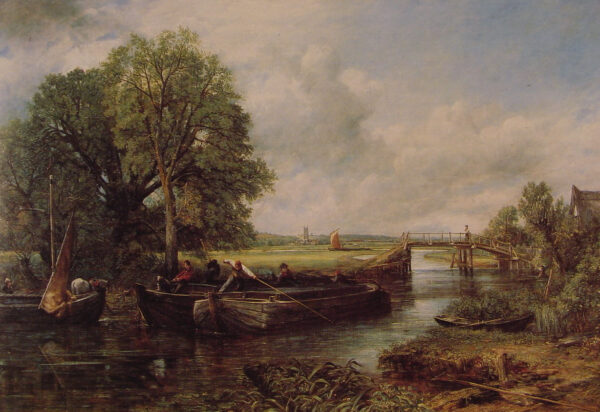 A View on the Stour near Dedham by John Constable, hand-painted oil painting reproduction