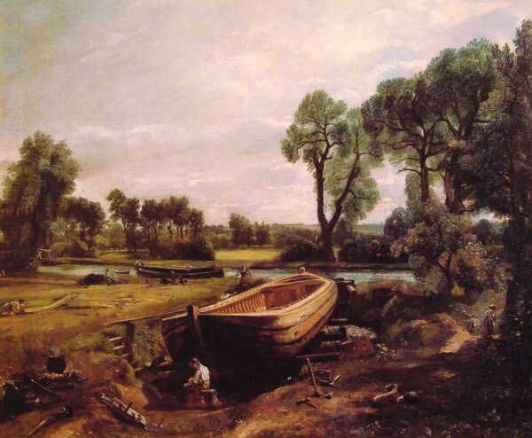 Boat Building by John Constable, hand-painted oil painting reproduction
