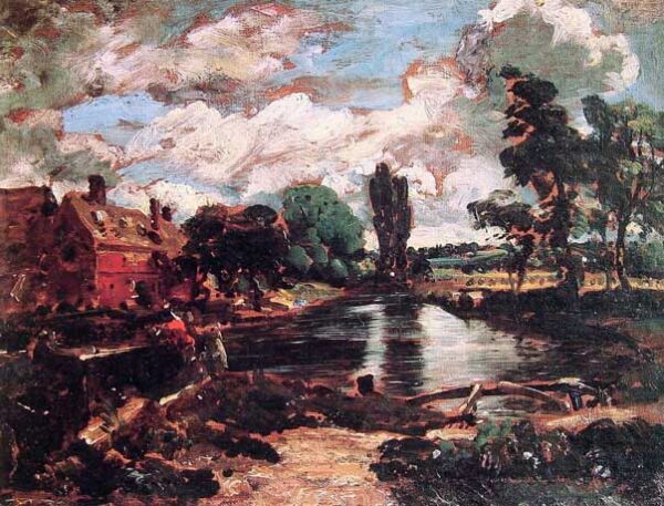 Flatford Mill from the Lock by John Constable, hand-painted oil painting reproduction