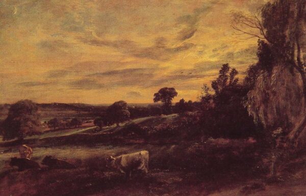 Landscape Evening by John Constable, hand-painted oil painting reproduction