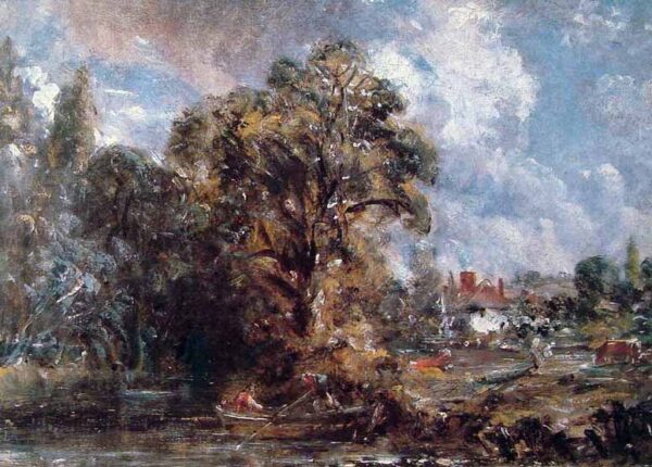 Scene on a River by John Constable, hand-painted oil painting reproduction