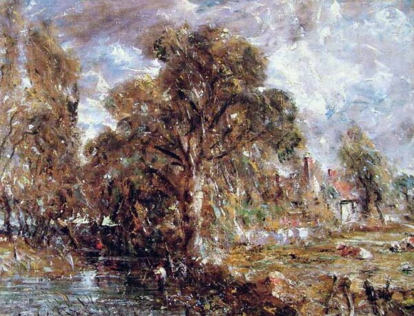 Scene on a River 2 by John Constable, hand-painted oil painting reproduction