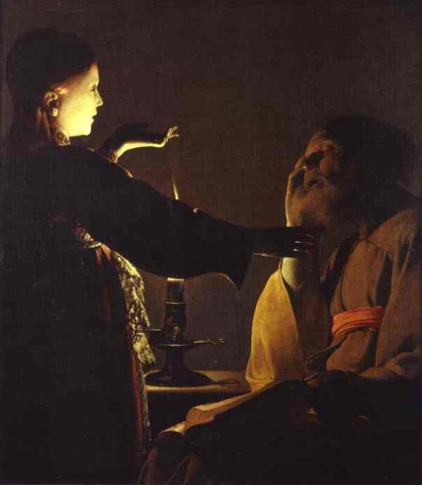 Appearance Of Angel To Saint Joseph by Georges de La Tour, hand-painted oil painting reproduction