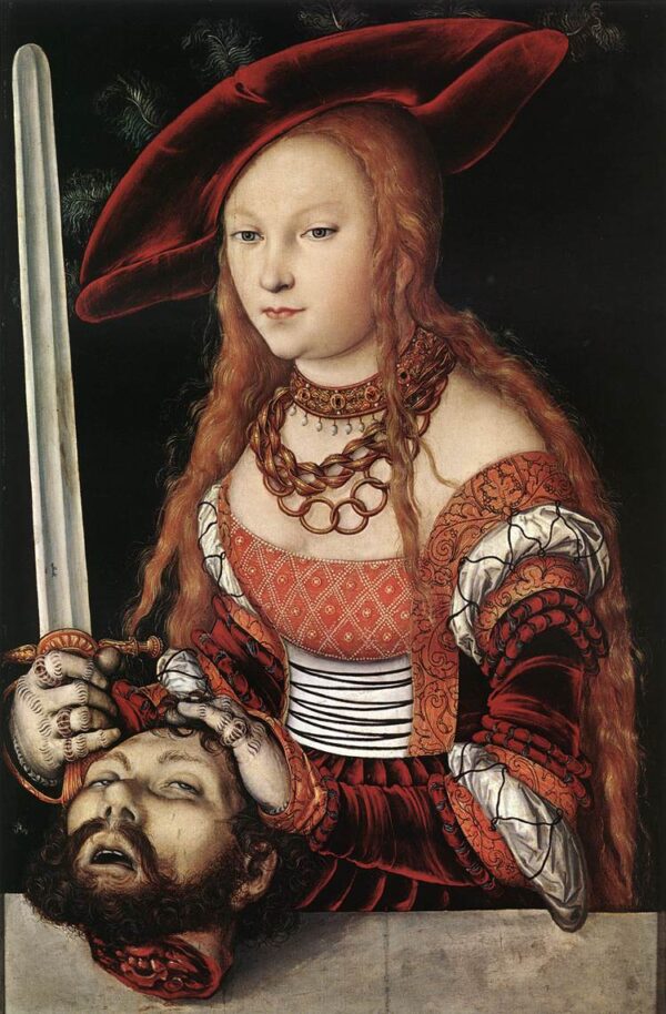 Judith with the Head of Holofernes by Lucas Cranach the Elder, hand-painted oil painting reproduction