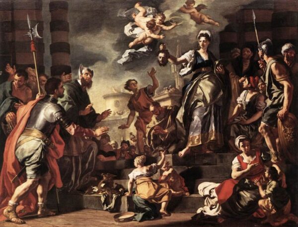 Judith with the Head of Holofernes by Francesco Solimena, hand-painted oil painting reproduction