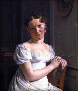 Julie Eckersberg the Artists Second Wife by Christoffer Wilhelm Eckersberg, hand-painted oil painting reproduction