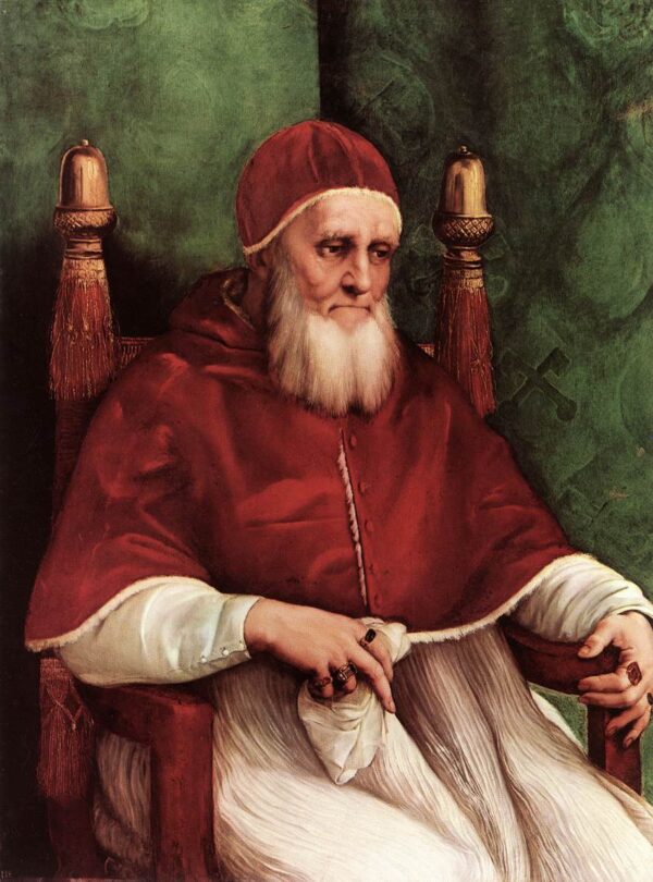 Portrait of Julius II by Raphael Sanzio, hand-painted oil painting reproduction