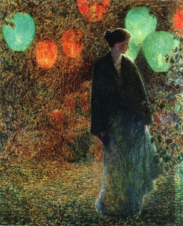 July Night by Frederick Childe Hassam, hand-painted oil painting reproduction