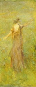 June by Thomas Wilmer Dewing, hand-painted oil painting reproduction