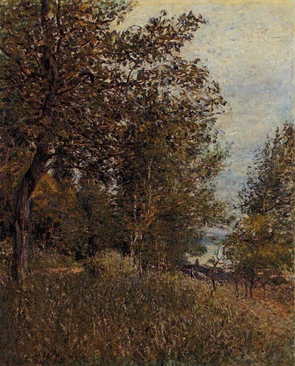 A Corner of the Roches-Courtaut Woods, June by Alfred Sisley, hand-painted oil painting reproduction