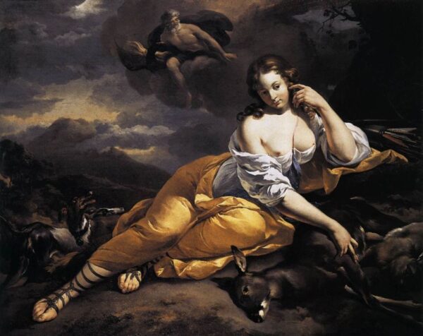 Jupiter Notices Callisto by Nicolaes Berchem, hand-painted oil painting reproduction