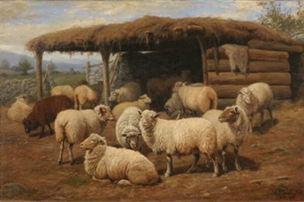 Just Home by Arthur Fitzwilliam Tait, hand-painted oil painting reproduction