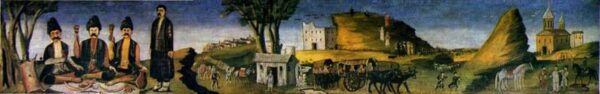 Kakhetian Epos by Niko Pirosmani, hand-painted oil painting reproduction