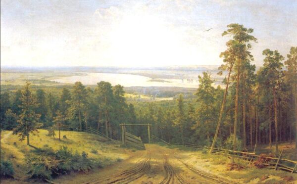 Kama near Elabuga by Ivan Shishkin, hand-painted oil painting reproduction