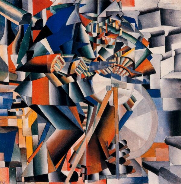 Knife Grinder Principle of Flickering by Kasimir Malevich, hand-painted oil painting reproduction