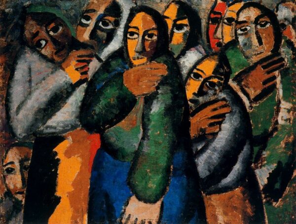 Peasant Womem at Church by Kasimir Malevich, hand-painted oil painting reproduction
